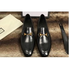 Gucci 526297 Horsebit Leather loafer And Shoes Black Calf Leather
