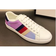 Gucci Ace sneaker with Interlocking G Shoes Women and Mens Black/Red/Yellow Web Leather