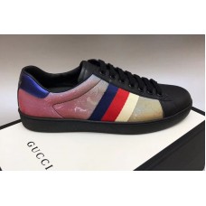 Gucci Ace sneaker with Interlocking G Shoes Women and Mens Blue/Red/White Web Leather