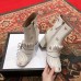 Gucci Heel 7.5cm Double G Fringe Leather Boots Gold Thread Embroidered Bees And Stars 551545 White 2018