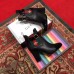 Gucci Heel 9cm Web Bee Ankle Boots with Belt Black 2018