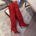 Gucci Leather Over-The-Knee Boots 522689 Red 2018