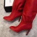 Gucci Leather Over-The-Knee Boots 522689 Red 2018