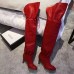 Gucci Leather Over-The-Knee Boots 522689 Red 2018