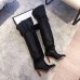 Gucci Leather Over-The-Knee Boots 522689 Black 2018
