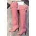 Gucci Canvas Over-the-knee Boots 523513 Pink 2018