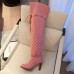 Gucci Canvas Over-the-knee Boots 523513 Pink 2018