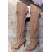 Gucci Canvas Over-the-knee Boots 523513 Beige 2018