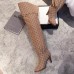 Gucci Canvas Over-the-knee Boots 523513 Beige 2018