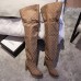 Gucci Canvas Over-the-knee Boots 523513 Beige 2018