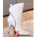 Gucci Crystal Edge Leather Boots White 2018