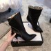 Gucci Crystal Edge Leather Boots Black 2018