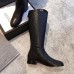 Gucci GG Leather High Boots Black 2018