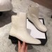 Gucci GG Leather Ankle Boots White 2018