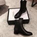 Gucci GG Leather Ankle Boots Black 2018