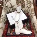 Gucci Chain Leather Boots White 2018