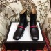 Gucci Web Strap With Double G Leather Boots Black 2018