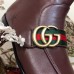 Gucci Web Strap With Double G Leather Boots Coffee 2018