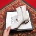 Gucci Horsebit Leather Ankle Boots With Crystals White 2018