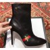 Gucci Heel 9cm Web Bee and Star Boots Black 2018