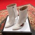 Gucci Heel 9cm Web Bee and Star Boots White 2018