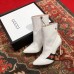 Gucci Heel 9cm Web Bee and Star Boots White 2018