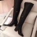 Gucci Heel 6.5cm Horsebit Leather Knee Boots Black 2018