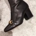 Gucci Heel 6.5cm Horsebit Leather Knee Boots Black 2018