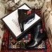 Gucci Leather Ankle Boots Black Embroidered Heart Sword And Tiger Head 2018