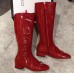 Gucci Horsebit Patent Leather High Boots Red 2018