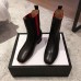 Gucci Heel 2.5cm Web Leather Ankle Boots Black 2018