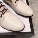 Gucci GG and Leather Lace-Up Boots White 2018