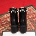 Gucci Leather Ankle Boots Black With Pearl Strap 497372 2018