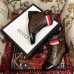 Gucci Lace-up Ankle Boots GG Brown with Strap 2018