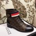 Gucci Lace-up Ankle Boots GG Brown with Strap 2018