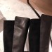 Gucci Heel 8.5cm Web Bee Knee Boots Black 2018