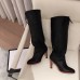 Gucci Leather Mid-Heel Boots Black 2018