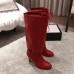 Gucci Leather Mid-Heel Boots Red 2018