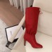 Gucci Leather Mid-Heel Boots Red 2018