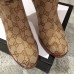 Gucci GG Canvas Mid-Heel Boots Beige 2018