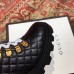 Gucci Quilted Leather Ankle Boots With Belt Black 2018