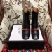 Gucci Web and Double G Leather Mid-heel Ankle Boots Black 2018