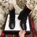 Gucci Fringe and Double G Leather Ankle Boots Black 2018