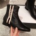 Gucci Stripe Leather Ankle Boots Black 2018