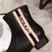 Gucci Stripe Leather Ankle Boots Black 2018