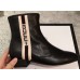 Gucci Stripe Leather Ankle Boots Black 2018