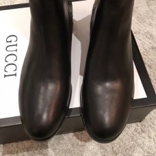 Gucci GG and Leather High Boots Black 2018