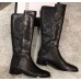 Gucci GG and Leather High Boots Black 2018