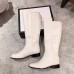 Gucci GG and Leather High Boots Creamy 2018