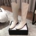 Gucci GG and Leather High Boots Creamy 2018